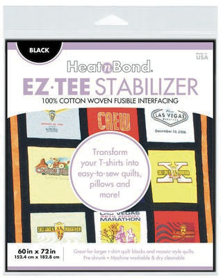 HeatnBond EZ-Tee Fusible Stabilizer — Black, 60 × 72 inches