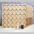 Hemingworth Numbered Thread Storage Trays, 360 Spools — numbered trays with capped Hemingworth sample spools