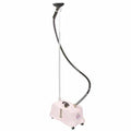 Jiffy J-4000 Pink Pro-Line Clothing Steamer in upright commercial configuration