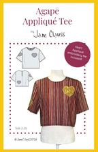 Jane Clauss Agape Applique Tee digital sewing pattern cover