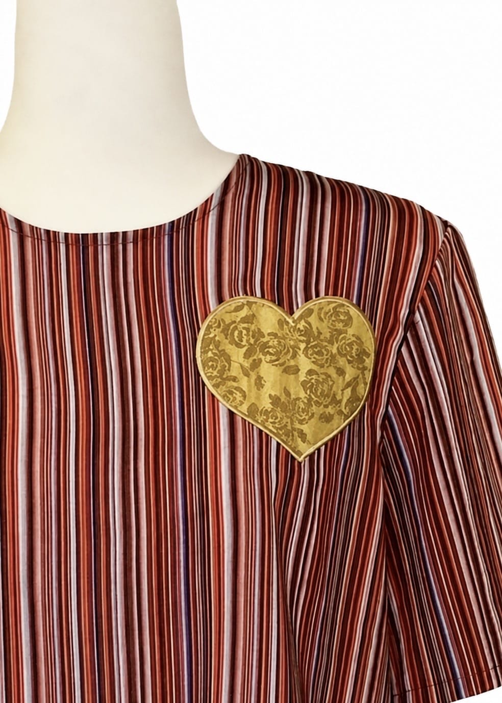 Agape Applique Tee heart applique detail