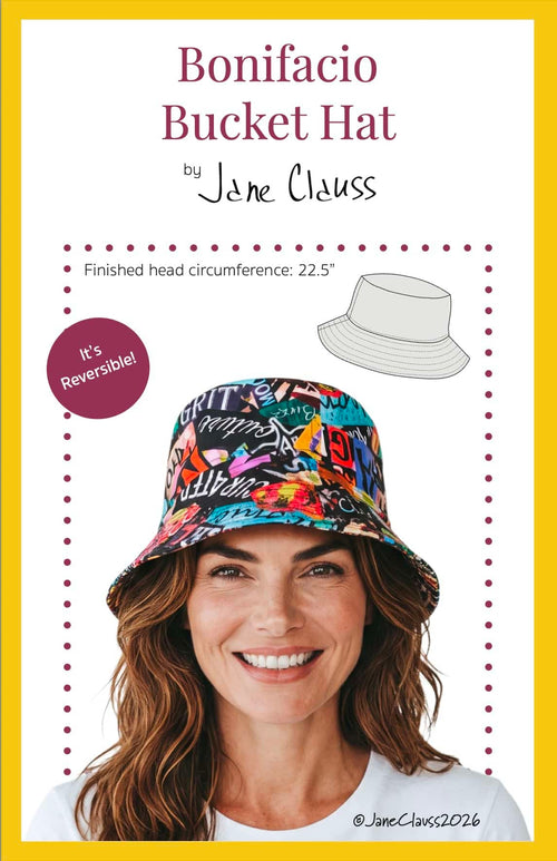 Jane Clauss Bonifacio Bucket Hat free digital sewing pattern cover