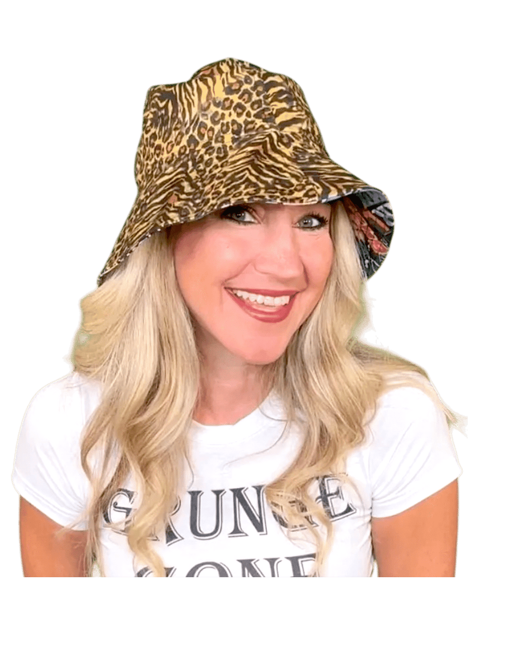 Bonifacio reversible bucket hat leopard print