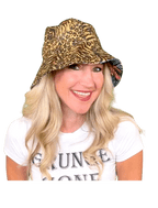 Bonifacio reversible bucket hat leopard print