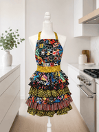Hestia Apron in Grunge Gone Glam fabric