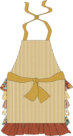 Hestia Apron tied back illustration