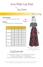 Jane Clauss Icon Wide Leg Pants pattern details