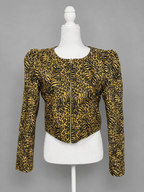 Muse reversible quilted jacket leopard side