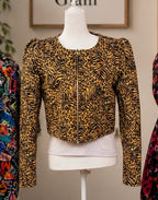 Muse Quilted Jacket leopard side