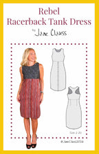 Jane Clauss Rebel Racerback Tank Dress digital sewing pattern cover