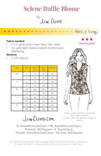 Jane Clauss Selene Ruffle Blouse pattern details