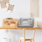Janome 1600P-QC shown in a sewing workspace