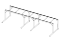 Janome frame with two-foot extension installed; extension kit only
