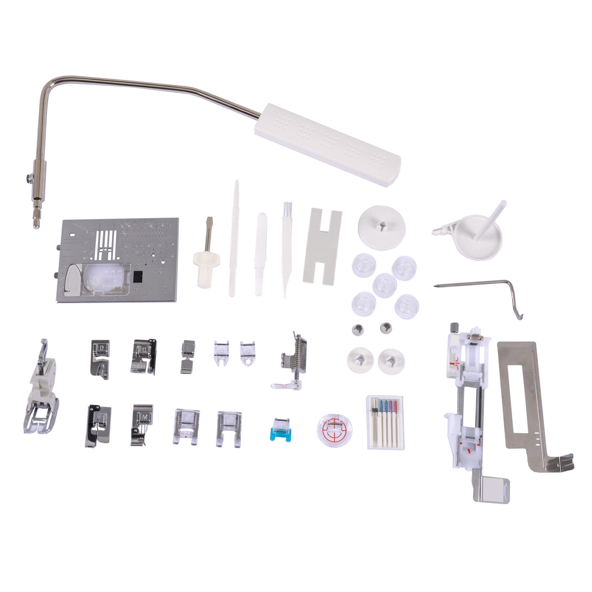 Janome Skyline S7 Anniversary Edition manufacturer accessory layout