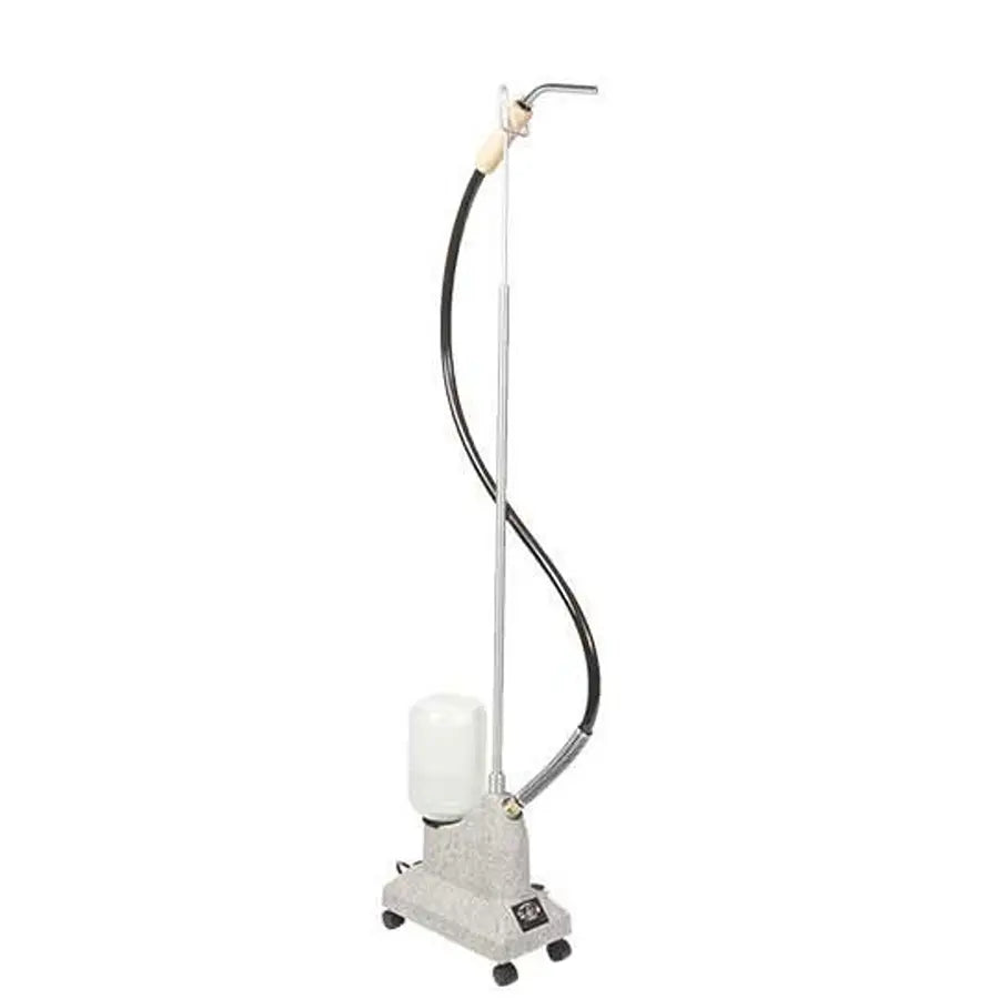 Jiffy 0241 J-2W Wig Steamer full unit view with hose, steam nozzle, and water reservoir for professional wig styling