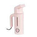 Jiffy ESTEAM Pink Travel Steamer lightweight handheld garment steamer for wrinkle removal, compact portable clothes steamer made in the USA.