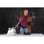 Professional using Jiffy 2535 SteamBreaker to soften and break in leather boots