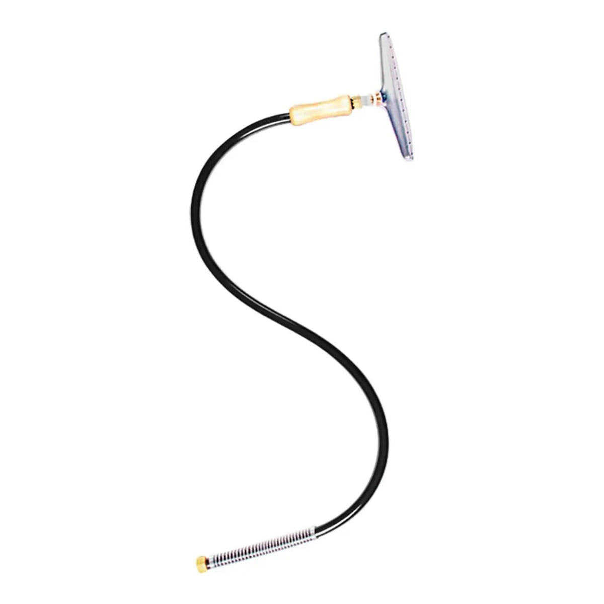 Jiffy J-4000C carpet steamer hose attachment with 12-inch metal steam head and wooden handle.