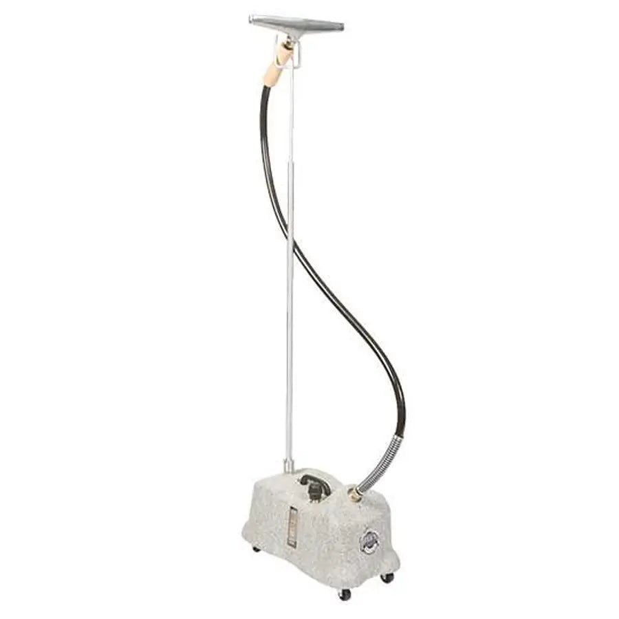 Jiffy J-4000C Pro-Line commercial carpet steamer with 7.5-foot hose and 12-inch metal steam head, shown as a full standing unit.