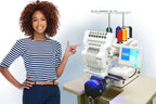 HappyJapan HCH-701 Journey embroidery machine in use