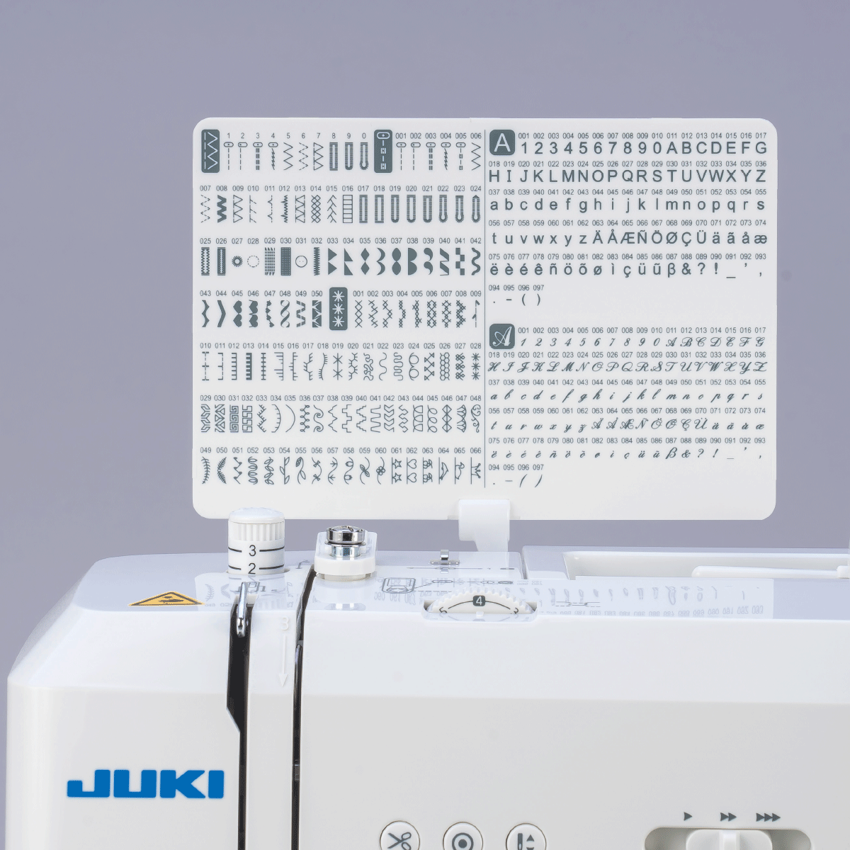 JUKI HZL-HT740 hzlhtstitchpatternplate detail