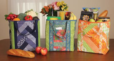 June Tailor QAYG Utility Shopper''s Totes 3 pack Pattern — product view 2