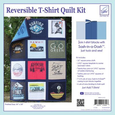 June Tailor Just Add T-Shirts Quilt Kit Navy Sashing — product view 1