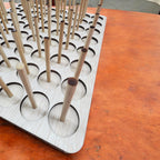 IKEA KALLAX Thread Storage Tray Insert — empty tray with upright dowel rods, rods sold separately
