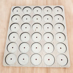 IKEA KALLAX Thread Storage Tray Insert — empty tray showing large openings and dowel holes