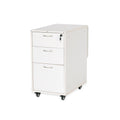 Kangaroo Adelaide Storage Cabinet in Ash White K4731 with closed drawers on rolling casters