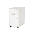 Kangaroo Adelaide Storage Cabinet in Ash White K4731 with closed drawers on rolling casters