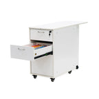 Kangaroo Adelaide Storage Cabinet in Ash White K4731 with middle storage drawer open