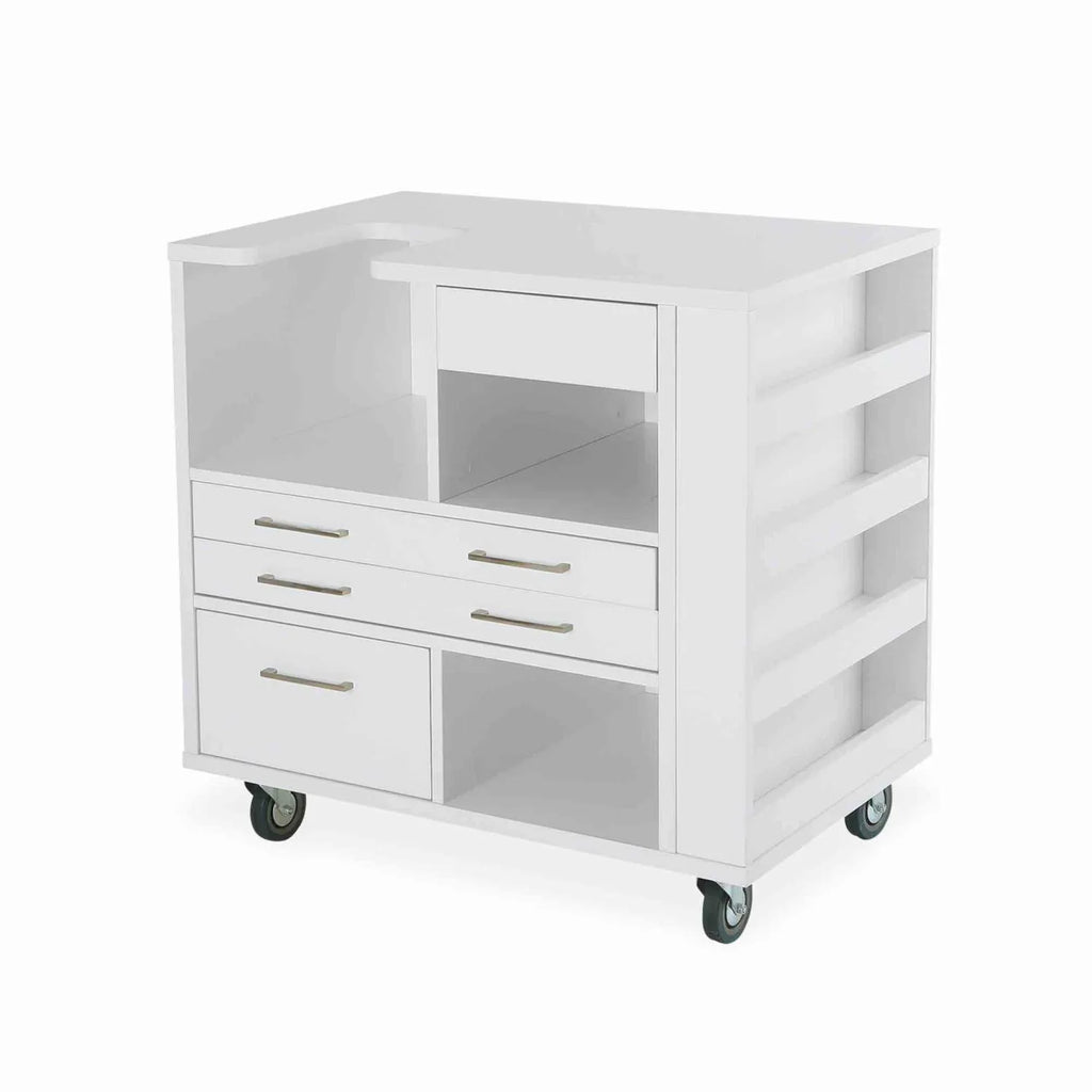 Kangaroo Ava Embroidery Cabinet 9301J without machine showing storage compartments and caster base