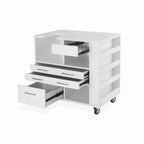 Kangaroo Ava Embroidery Cabinet 9301J with storage drawers open and built-in thread organizer