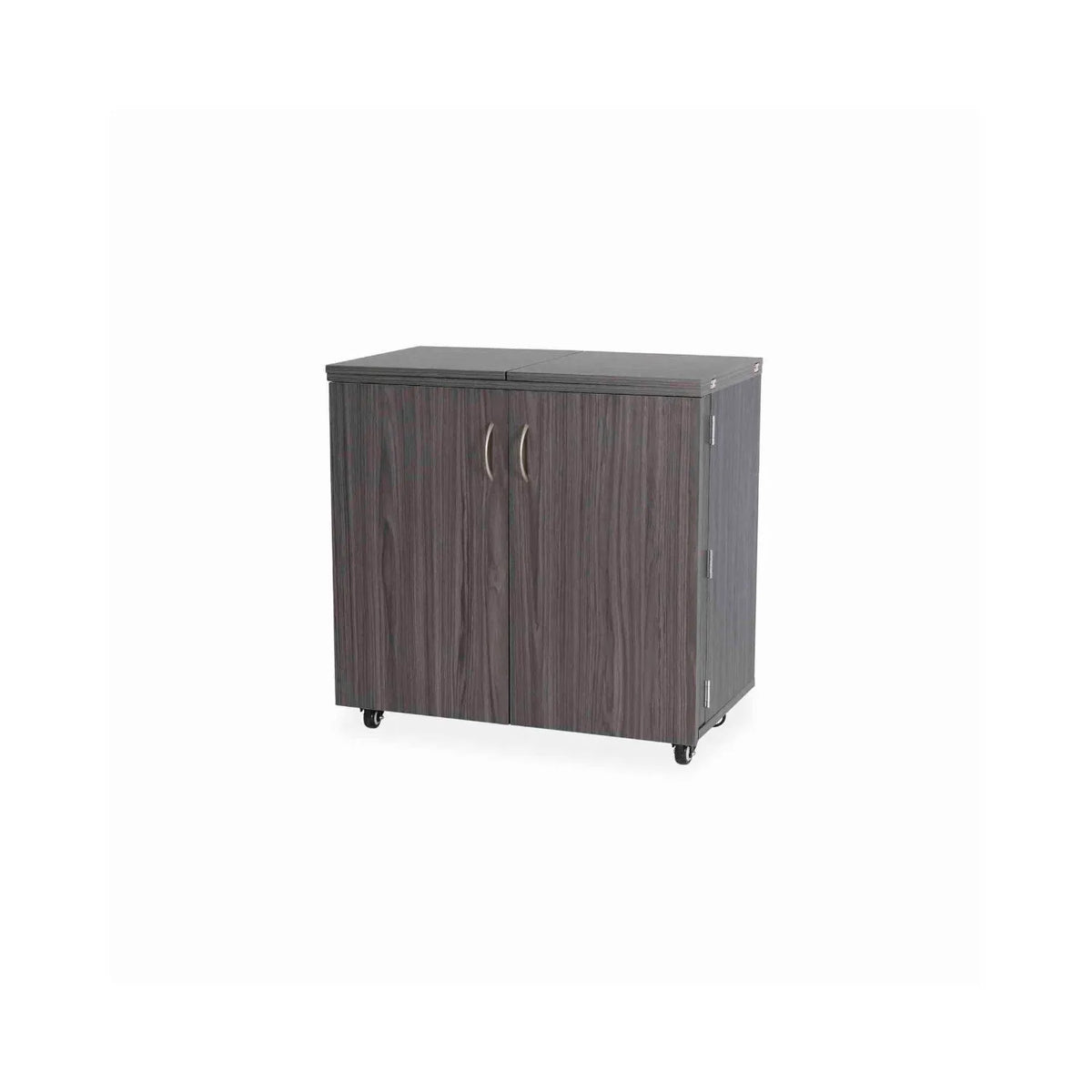 Kangaroo Bandicoot Sewing Cabinet in Gray K8207 fully closed on locking casters