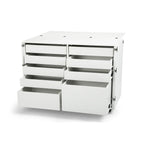 Kangaroo Dingo II Storage Cabinet K7911 with multiple drawers open showing sewing and quilting storage