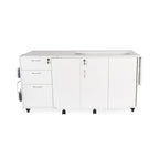 Kangaroo Sydney XL Hydraulic Sewing Cabinet in Ash White K4711XL closed