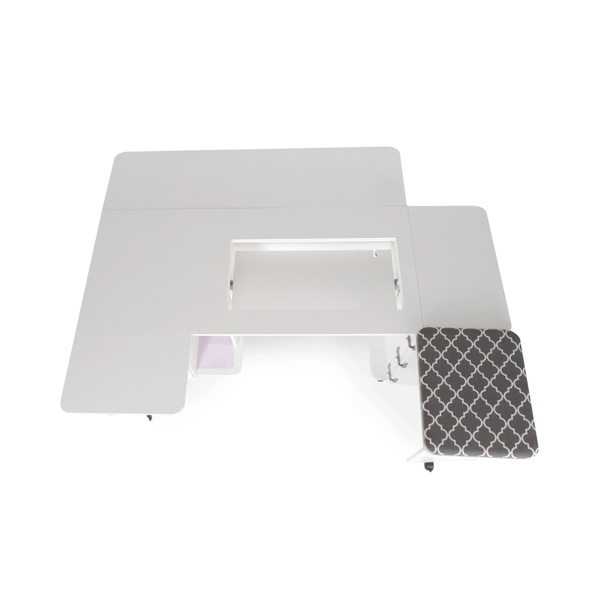 Top view of Kangaroo Sydney XL Hydraulic Sewing Cabinet in Ash White K4711XL