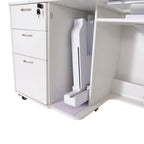 Kangaroo Sydney XL Hydraulic Sewing Cabinet in Ash White K4711XL embroidery arm storage compartment