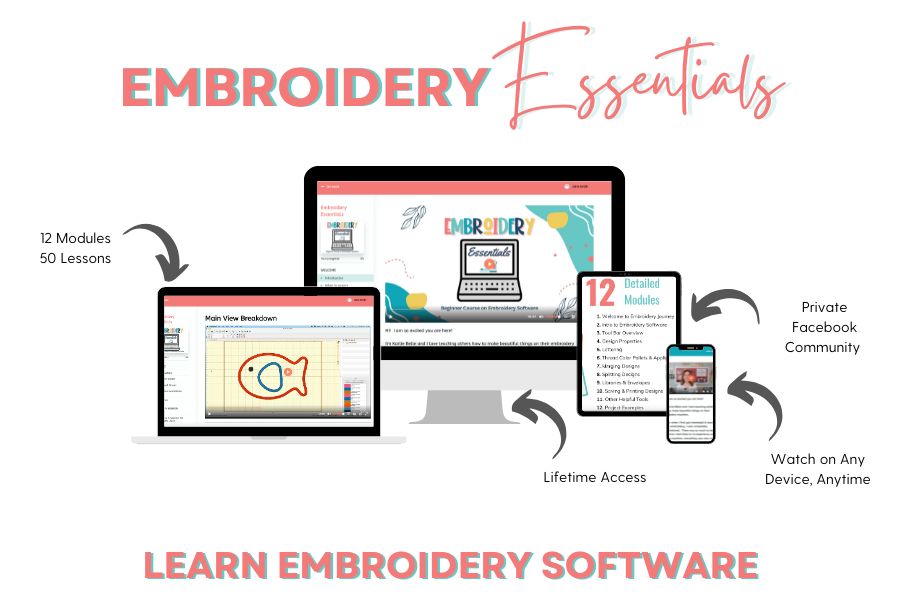Embroidery Essentials course features