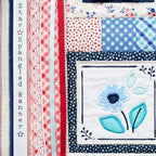 Star-Spangled Beauty Ladder Quilt — detail 1