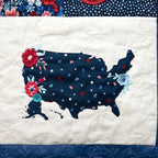 Star-Spangled Beauty Ladder Quilt — detail 3