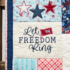 Star-Spangled Beauty Ladder Quilt — detail 4