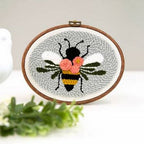 Punch Needle Embroidery Kit Bloomin Bee Faux Wood — product view