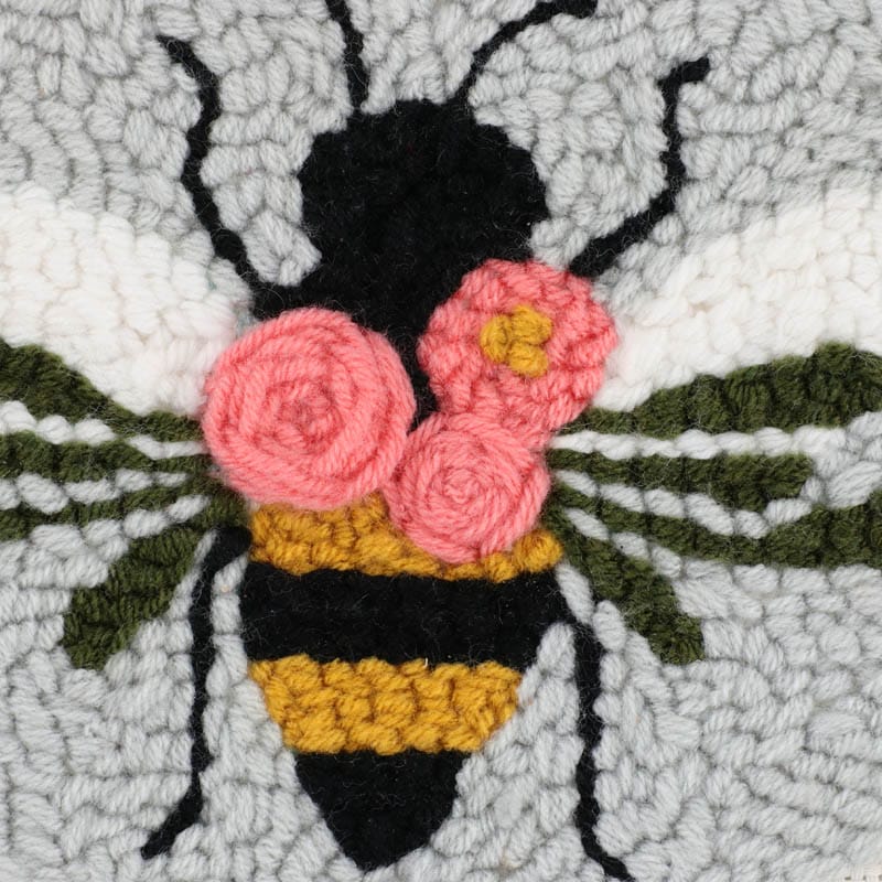Punch Needle Embroidery Kit Bloomin Bee Faux Wood — manufacturer detail 2