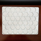 King Spool Thread Storage Tray for 5,000m Spools — empty smaller-opening wooden tray