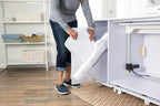 Glide-out embroidery module storage in the Koala All-In-One cabinet
