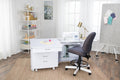 Koala Quilter’s Vision sewing cabinet and included Companion Chest in White Ash