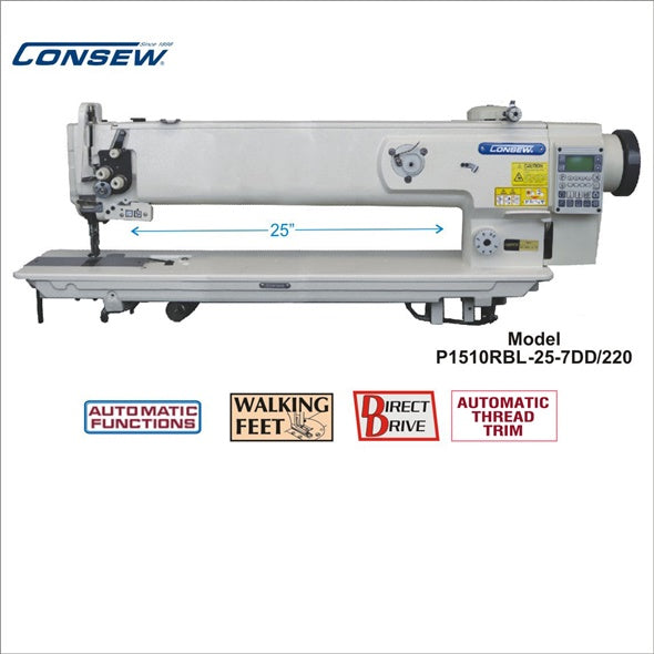 Consew P1510RBL-25-7DD/220 25" Direct Drive Single Needle Walking Foot Industrial Sewing Machine - product view 1