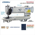 Consew P1565RB-14 14" Double Needle Split Needle Bar Walking Foot Industrial Sewing Machine - product view 1
